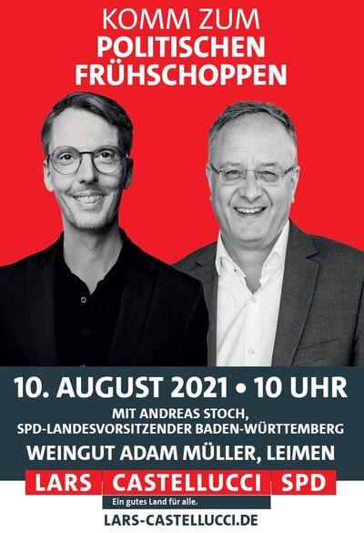 Lars Castellucci und Andi Stoch beim Politischen Frühschoppen